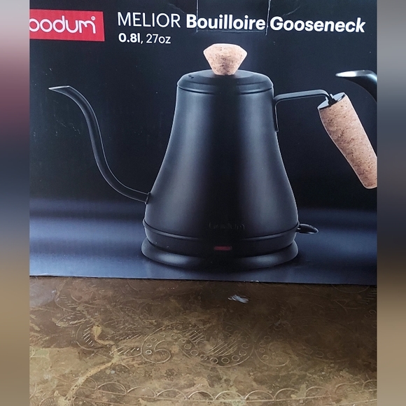 Bodum Kitchen Bodum Matte Black Melior Gooseneck Electric Kettle